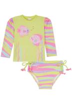 Bíquini Menina Blusa UV Estampado Kukiê