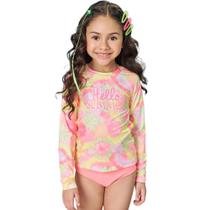 Biquíni Menina Kukiê e Blusa Malha UV50+ Rosa Neon Biquíni Menina Kukiê e Blusa Malha UV50+ Rosa Neon