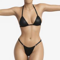 Biquíni micro para bronzear imita marquinha de fita regulavel