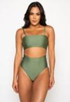 Biquini Mood Modas Top Faixa Cintura Alta Feminino Praia Verão 315 Verde - TAM M Biquini Mood Modas Top Faixa Cintura Alta Feminino Praia Verão 315 Verde - TAM M