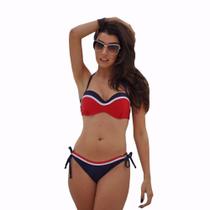 Biquíni Náutico Azul Marinho Bojo Top - Tam: G