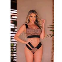 Biquíni Neon Bloco De Cores Elegance Neon Duas Tiras Moda Praia