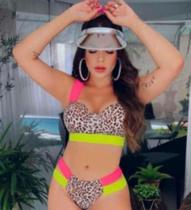 Biquíni Neon Bloco De Cores Elegance Neon Duas Tiras Moda Praia Biquíni Neon Bloco De Cores Elegance Neon Duas Tiras Moda Praia