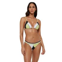 Biquíni New Beach Recortes Coloridos Feminino Biquíni New Beach Recortes Coloridos Feminino
