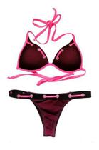 Biquini New Look Telinha Com Ilhos Preto E Rosa Neon