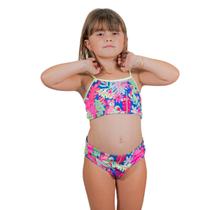 Biquini Para 8 Anos Estampa Florida Onça Rosa Proteção UV 50