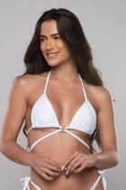 Biquini parte de cima cotininha argola lasie fts - branco