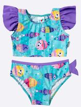 Biquíni Peixes Top e Calcinha Kids Tip Top