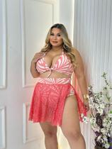 Biquini Plus Size adulto hot pants com Saia Biquini Plus Size adulto hot pants com Saia