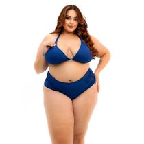 Biquíni Plus Size Brisa do Mar Top Cortinão e Calcinha Intermediária Drapeada