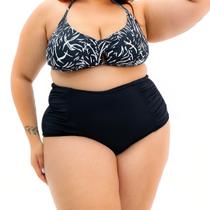 Biquíni Plus Size Calcinha Cintura Alta Drapeada