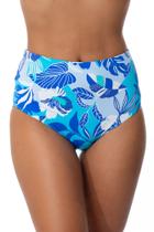Biquini Plus Size Calcinha Hot Pant Estampada Cintura Alta Proteção UV50+