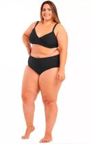 Biquini Plus Size Cintura Alta Com Bojo E Textura 3d