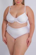 Biquini plus size cintura alta hot paint cortininha premium