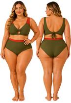 Biquíni Plus Size com Bojo Estruturado e Calcinha Cintura Alta para Maior Sustentação e Conforto