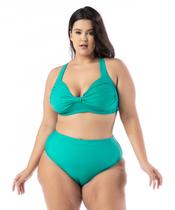 Biquíni Plus Size Com Bojo Franzido Alça Larga Ajustável