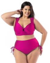 Biquíni Plus Size Com Bojo Reforçado Cintura Alta E Textura