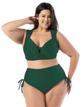 Biquíni Plus Size Com Bojo Reforçado Cintura Alta E Textura
