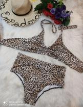 Biquini Plus size com calcinha cintura alta