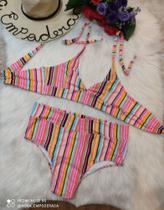 Biquini Plus size com calcinha cintura alta