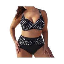 Biquíni plus Size Com Estampa De Bolinhas, Conjunto De Duas Peças Para Mulheres, Maiô Grande 5XL,