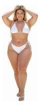 Biquini Plus Size Cortininha Ajustavel Calcinha Amarração