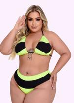 Biquini Plus Size Cortininha Tropicaly