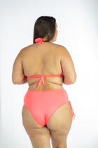 Biquíni Plus Size Cós Médio com Trançado Lateral e Bojo em V Biquíni Plus Size Cós Médio com Trançado Lateral e Bojo em V