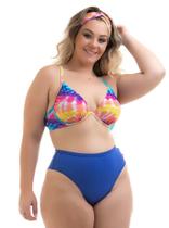 Biquíni Plus Size Estampa Tie Dye Com Aro