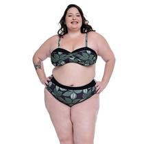 Biquíni Plus Size Estampado Detalhe Bojo Fixo Com Regulador