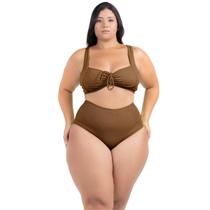 Biquíni Plus Size Feminino Bojo Franzido Calcinha Hot Pant