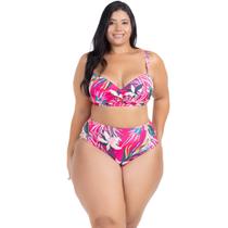 Biquini Plus Size Feminino Com Saia de Abotoar 2 em 1 Praia
