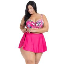 Biquini Plus Size Feminino Com Saia de Abotoar 2 em 1 Praia Biquini Plus Size Feminino Com Saia de Abotoar 2 em 1 Praia