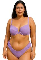 Biquíni Plus size Feminino Texturizado Aro Sem Bojo Cacinha BomBom Fio Duplo Biquíni Plus size Feminino Texturizado Aro Sem Bojo Cacinha BomBom Fio Duplo