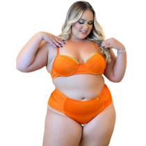 Biquíni Plus Size meia taça com bojo e aro de sustentação Biquíni Plus Size meia taça com bojo e aro de sustentação