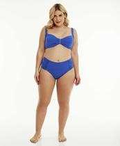 Biquíni plus size metal drapeado new beach alto giro tamanho:pcor:azul Biquíni plus size metal drapeado new beach alto giro tamanho:pcor:azul