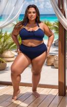 Biquini plus size praia FIVELA Sunquini Hotpants lycra bojo removível tamanho grande do 46 ao 64