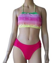 Biquíni Plus Size Reforçado Com Bojo Croped Tendência 310 Biquíni Plus Size Reforçado Com Bojo Croped Tendência 310