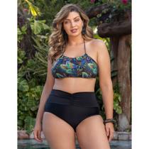 Biquíni Plus Size Top Com Bojo, Tanga Alta, Hot Pant, Até 54