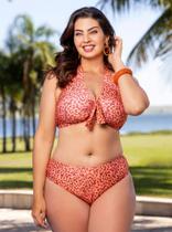 Biquíni Plus Size Top Com Bojo, Tanga Sunquíni Estampado