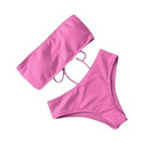 Biquini Push Up Feminino - Cintura Alta, Acolchoado e Alças - Modelo Sólido 2024