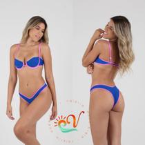 Biquini retrô coleção pink e blue da lindimais Biquini retrô coleção pink e blue da lindimais