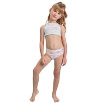 Biquíni reversível dry com proteção uv 50+ estampado flora infanti Biquíni reversível dry com proteção uv 50+ estampado flora infanti