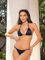 Biquini ribbon cortininha canelado