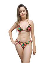 Biquíni ripple bojo removível calcinha levanta bumbum de amarrar