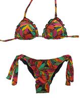 Biquíni ripple bojo removível calcinha levanta bumbum de amarrar P ao 52