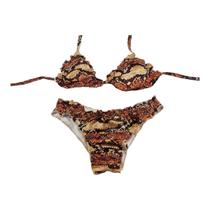 Biquíni Ripple cortininha e calcinha empina bumbum Biquíni Ripple cortininha e calcinha empina bumbum