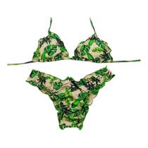 Biquíni Ripple cortininha e calcinha empina bumbum