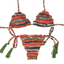 Biquíni Ripple Estampado Levanta Bum Bum com Bojo Praia Feminino Moda Biquíni Ripple Estampado Levanta Bum Bum com Bojo Praia Feminino Moda