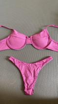 Biquíni rosa bebê com aro Biquíni rosa bebê com aro